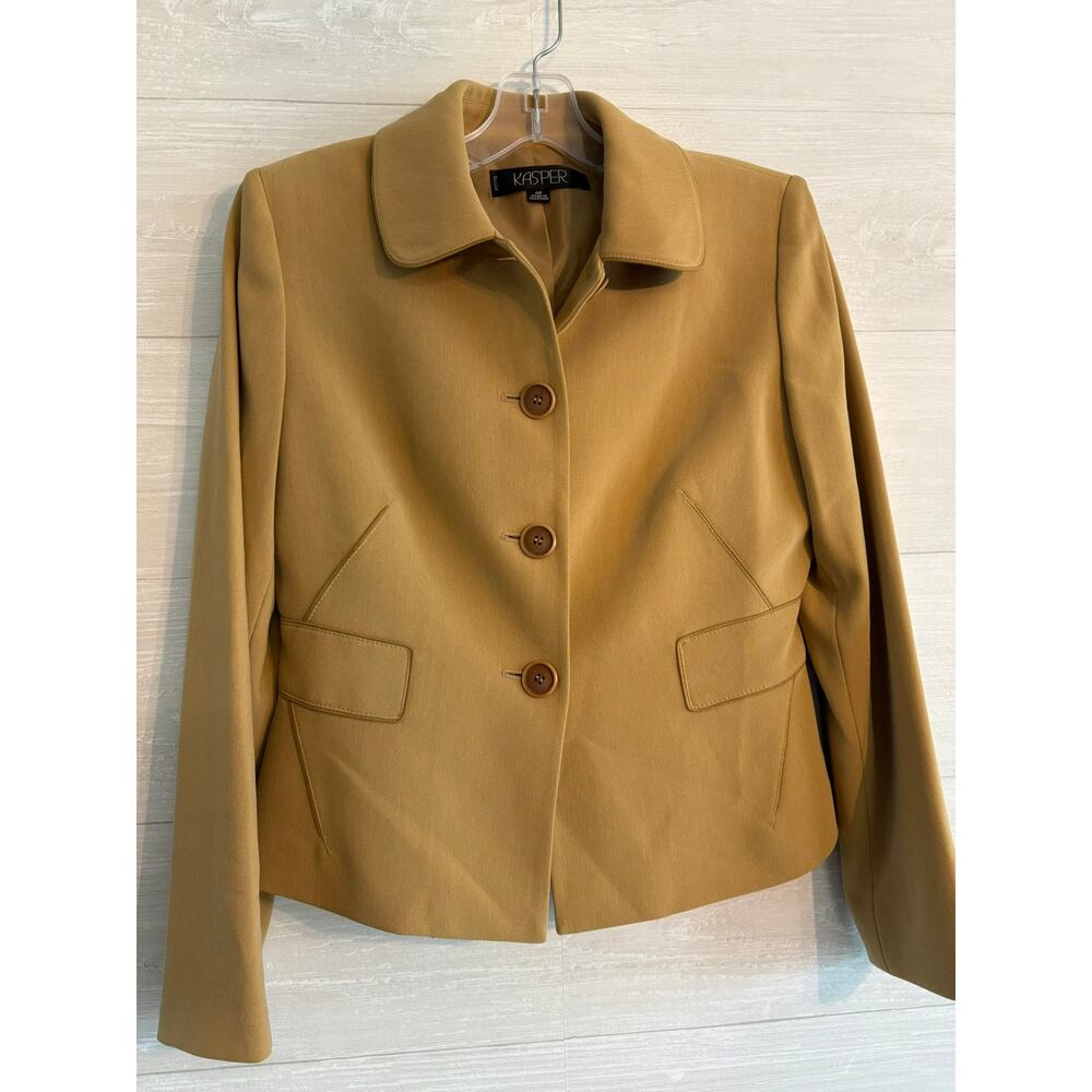 Kasper Mustard Yellow Tailored Blazer
